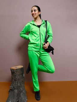 AAREIN - Women Green Pure Cotton Solid Co-Ord (Set of 2)