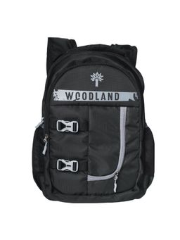 WOODLAND - Casuals Black Fabric Backpack