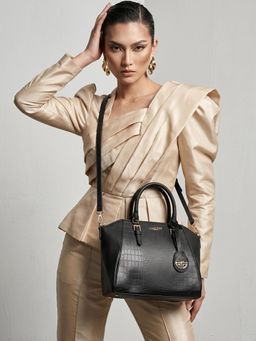Carlton London - Women's Medium Satchel Handbag for Women - Black