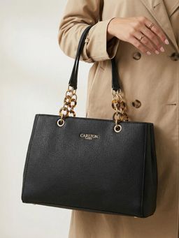 Carlton London - Women's Stylish Medium Satchel Handbag for Women - Black