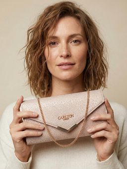 Carlton London - Women Stylish Small Shoulder Clutch - Pink