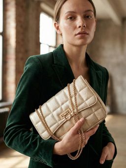 Carlton London - Women Stylish Small Shoulder Handbag - Gold
