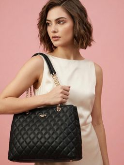 Carlton London - Women's Medium Satchel Handbag for Women - Black