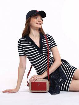 Tommy Hilfiger - Colorblock Multi-Color Polyester Sling Bag