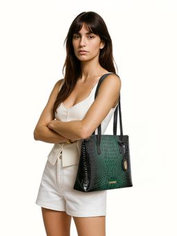 Hidesign - Galaxy 01 Genuine Leather Women's Tote Bag - Green
