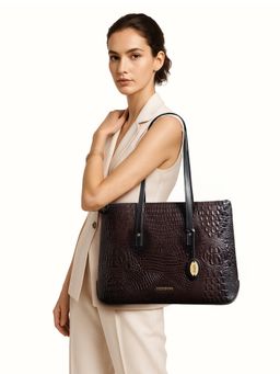 Hidesign - Galaxy 03 Genuine Leather Women's Tote Bag - Brown