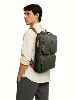 Hidesign - Hydor 03 Genuine Leather Men's Backpack - Olive