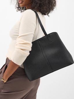 Accessorize London - Women's Black Webbing Strap Shoulder Bag
