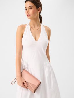 Accessorize London - Women's Pink Fold Over Clutch Bag
