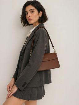Accessorize London - Women's Brown Liv Sling Bag