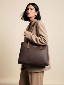 Accessorize London - Women's Tan Joyce Tote Bag