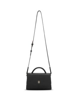 Tommy Hilfiger - Solid Black Polyurethane Sling Bag