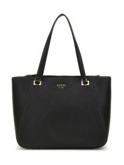 Guess - Black Polyurethane Solid Women Tote Bag