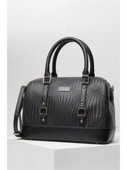 Van Heusen - Women Black Textured Casual Handbag