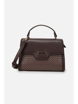Van Heusen - Women Brown Textured Casual Handbag