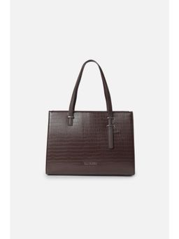 Van Heusen - Women Brown Textured Formal Tote Bag