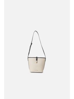 Van Heusen - Women Beige Textured Casual Bucket Bag