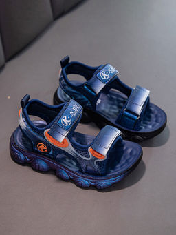 Hopscotch - Boys Blue Text Print Floaters