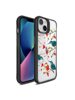 DailyObjects - Melody Birds Black Hybrid Clear Case Cover for iPhone 13 Mini 5.4 inch