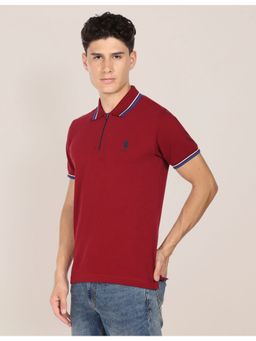 U.S. POLO ASSN. - Tipped Zipper Polo Shirt