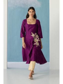 Ancestry - Purple Plum Halo Kurta