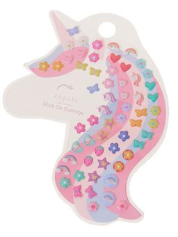 Accessorize London - Girls Unicorn Stick On Earrings Set