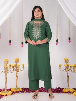 ARAMYA - Viscose Kurta Pant with Dupatta for Women