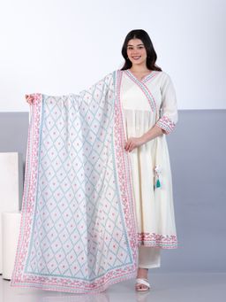 ARAMYA - Soft Cotton Kurta Pant with Dupatta for Women