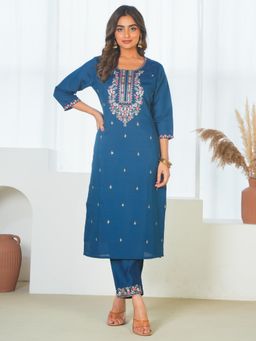 ARAMYA - Roman silk Solid Kurta and Pant