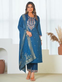 ARAMYA - Roman silk Kurta Pant with Dupatta for Women