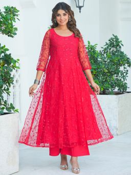 ARAMYA - Net Embroidered Kurta and Pant