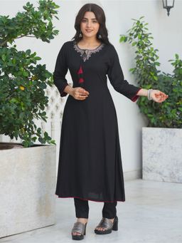 ARAMYA - Viscose Solid Kurta and Pant