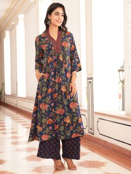 ARAMYA - Viscose Floral Print Kurta and Palazzo
