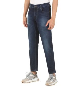 U.S. Polo Assn. Denim Co. - Men Dark Blue Mid Rise Brandon Slim Tapered Fit Jeans