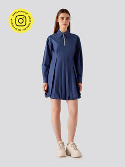 Muvazo - Zipper Sizzle Dress - Blue