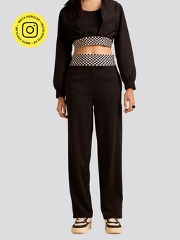 Muvazo - Gro-ove in Grid Pants- BL