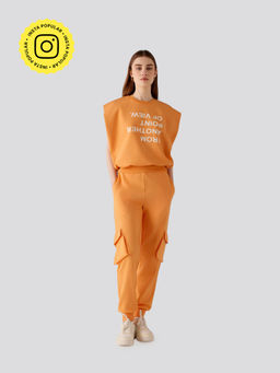 Muvazo - Zesty Zenith POV Co-Ord - Orange (Set of 2)