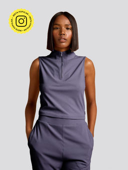 Muvazo - Orchid Oasis Zip-Up Top
