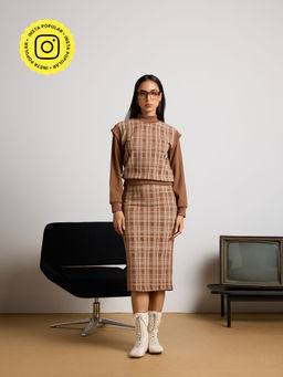 Muvazo - Brown Retro Radiance Co-Ord (Set of 2)