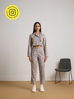 Muvazo - Grey Square Up Style Co-Ord (Set of 2)