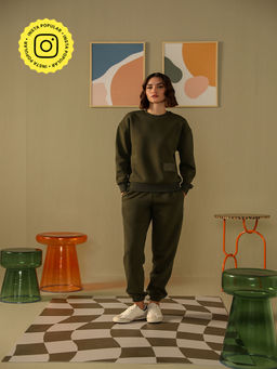 Muvazo - Olive Essence Of Warmth Co-Ord (Set of 2)