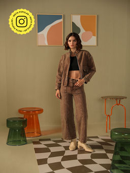 Muvazo - Brown Wildwood Acid Co-Ord (Set of 2)