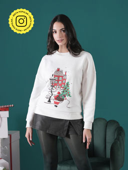 Muvazo - Snowy Castle Dreams Sweatshirt