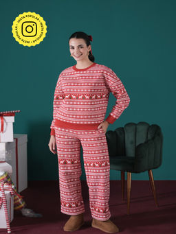 Muvazo - Jingle Bell Red Co-Ord (Set of 2)
