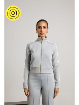 Muvazo - Grey Opulent Panel Jacket