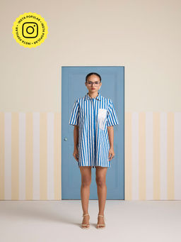 Muvazo - Sea Breeze Pocketed Shirt Dress