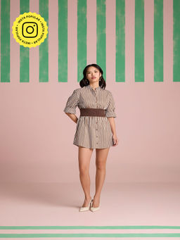 Muvazo - Sepia Stride Dress