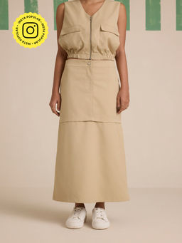 Muvazo - Sunbaked Zip'up Skirt