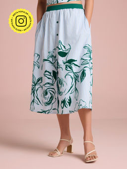 Muvazo - Rosette Stripe Skirt