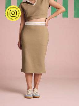 Muvazo - Sand Breezy Texture Skirt